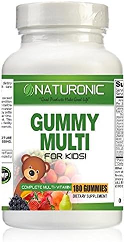 Advance Gummy Multivitamin for Kids - Pure Vitamin &amp; Mineral Formula - 180 Count - Tasty Bears &amp; Fun Shaped - All Natural Flavors and Colors - Soft Chewy and Does Not Stick to Tooth - USA Made By Naturonic