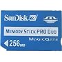 **SANDISK 256MB MEMORYSTICK PRO DUO CARD