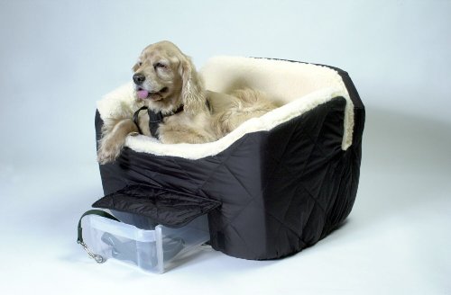 Snoozer Lookout II OS Dog Car Seat with Black Vinyl Cover
