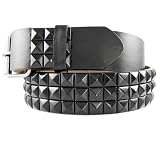 FAUX LEATHER SNAP ON BLACK STUDDED BELT FITS ANY BUCKLE