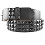 GENUINE LEATHER SNAP ON BLACK STUDDED BELT WITH A DETACHABLE BUCKLE FITS ANY BUCKLE
