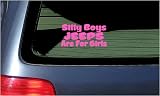 Silly Boys Jeeps Are For Girls Vinyl Decal - Pink Window Sticker
