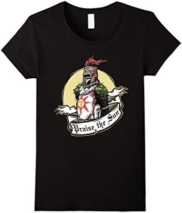 Women's Solaire of Astora praise the sun t shirt Large Black