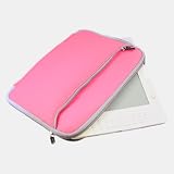 (Pink K2) Mivizu Premium Neoprene Sleeve Case Book Cover for Amazon Kindle 2 / Amazon Kindle DX eBook reader perfect fitted with front pocket