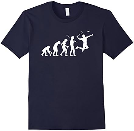 Men's Evolve to Badminton Evolution Funny T-Shirt XL Navy