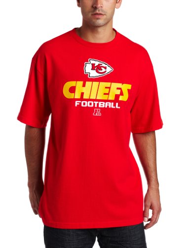 NFL Men's Kansas City Chiefs Critical Victory V Short Sleeve Basic Tee (Athletic Red, Large)
