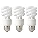 TCP 801014413 - 14 Watt Compact Fluorescent Spiral Light Bulb, 4100K, 3 Pack