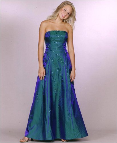 Formal Evening Gown. Strapless Aline Beaded Dress for Prom, Party, Wedding by Sean Collection