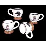 4PC MUG SET, COFFEE MUG,COWBOY WESTERN DECOR by ACK