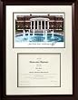 Mary Washington College Graduate Framed Lithograph w/ Diploma Opening