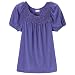 Girls' Xhilaration  Short-Sleeve Knit Rosette Top - Purple
