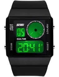 nisex LCD Display Silicone Band Quartz Movement Jelly Women Watch for Girls SK-181