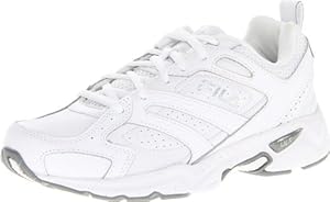 Fila Women's Capture Running Shoe,White/White/Metallic Silver,7 M US