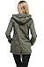 Keebon Apparel Womens Lightweight Lined Zip Up Fashion Safari Hoodie Jacket