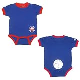 MLB Chicago Cubs Baby / Infant One-Piece Bodysuit / Romper / Onesie - Blue & Red (Size: 6/9)
