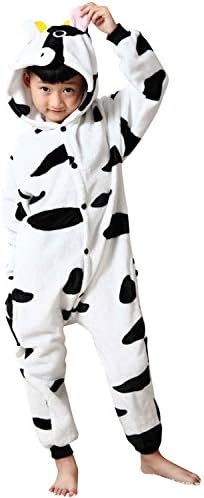 Animal Kids Girl Boy Flannel Pajamas One-Piece Sleepwear Hoodie Romper Cosplay Homwear