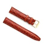 BANDA LEATHER WATCHBAND AFRICAN CROCODILE GRAIN LEATHER WATCH BAND WITH STAINLESS BUCKLE... by Caddy Bay Collection