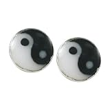 Stud Earrings Sterling Silver - Yin-Yang