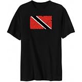 T-Shirt Black  Trinidad & Tobago Vintage - Retro / Destroyed  Flag