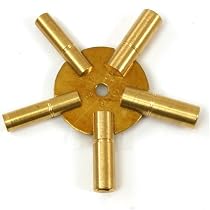Univesal Clock Key for Winding Clocks 5 Prong Even Sizes