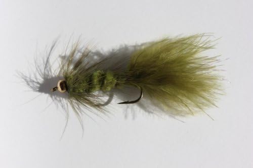 BH Woolly Bugger Olive Assortment Trout Fishing Flies (1-Dozen), Yellow