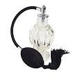 Vintage Style Refillable Empty Glass Perfume Bottle Black Bulb with Tassel Spray Atomizer 1.64 Oz