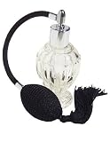 Vintage Style Refillable Empty Glass Perfume Bottle Black Bulb with Tassel Spray Atomizer 1.64 Oz
