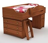 Twin Top Loft Bed in Morgan Cherry - Imagine - South Shore Furniture - 3576-LBED