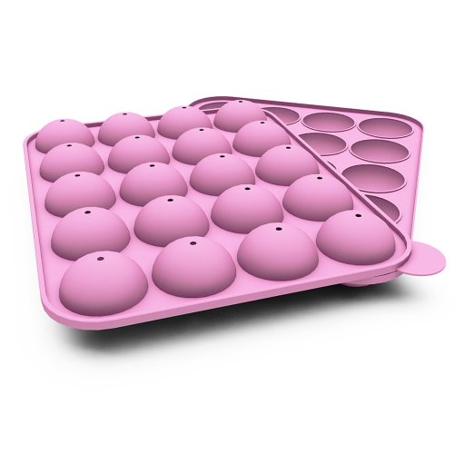 Silicone Cake Pop Mold Maker Pan Pink BPA Free Nonstick Flexible