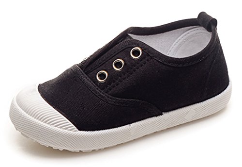 DADAWEN Baby's Boy's Girl's Canvas Light Weight Slip-On Sneakers Running Shoe