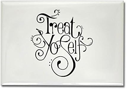 CafePress Treat Yo'Self Rectangle Magnet - Standard Multi-color