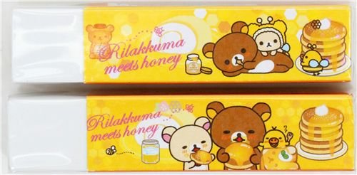 cute Rilakkuma honey bear eraser pancakes
