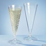from UK.PLASTICS NEW - 30 x CLEAR PLASTIC CHAMPAGNE GLASSES FLUTES - Perfect for a Party - (K30)