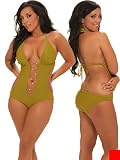 Sexy Red 3 Ring Monokini Bikini Set - LARGE