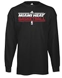 Miami Heat Black adidas 2011-2012 On-Court Practice Long Sleeve T-Shirt