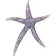 14K White Gold Multi-Gemstone and Diamond Starfish Brooch
