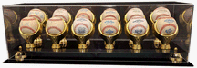 Ultimate 12 Ball with Gold Rings and Riser Display Case