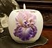 Purple Bearded Iris Votive - Ibis & Orchid Flowers of Light Collection