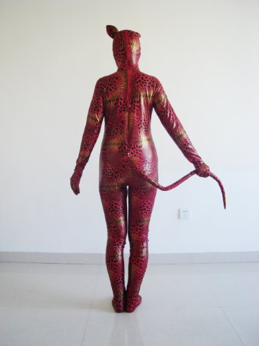  TOMSUIT Lycra Zentai Suit Costume Motif Léopard Brillant (XXL)