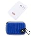 EZOPower 8000mAh Dual USB Port External Rechargable Power Bank Backup Battey Pack with Blue Protective EVA Case for iPhone 5 4S 4, iPad mini, iPad 2, iPod; Samsung Galaxy S3, Galaxy Note 2; Nokia Lumia 920, 822, 820; HTC Droid DNA and more