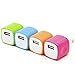 Magic-T Bundle of 4 USB Travel Home 1.0 AMP Power Adapter Wall Charger Plug for iPhone 6/6 plus 5S 5 4S Samsung Galaxy S7 S6 S5 HTC One M8 LG G2 G3
