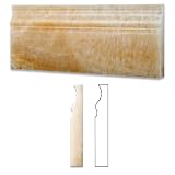 Honey Onyx Polished 5 X 12 Baseboard Trim Molding - Box of 5 pcs.
