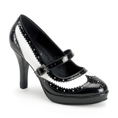 Funtasma by Pleaser Women’s Contessa-06 Pump,Black-White Patent,8 M