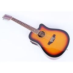 Western Gitarre 12 saitig, Tonabnehmer & EQ, sunburst