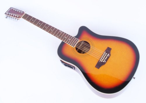 Produkt-Bild: Western Gitarre 12 saitig, Tonabnehmer & EQ, sunburst