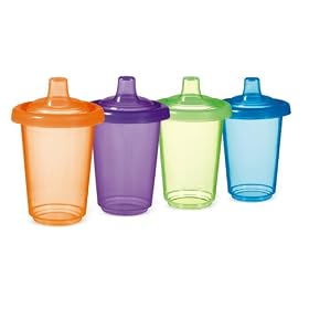 Munchkin 10 Oz. Re-usable Twist Tight Spill-Proof Cups - 4 Pack - BPA Free