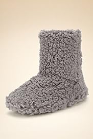 Older Boys Faux Fur Boot Slippers