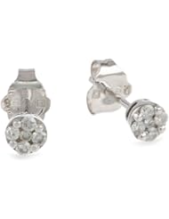 10K White Gold Diamond Stud Earrings (.12 Cttw, G-H Color, I2-I3 Clarity)