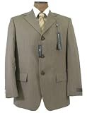 Oscar De La Renta Mens 3 Button Tan Navy Wool Sport Coat / Blazer / Jacket - Size 42R
