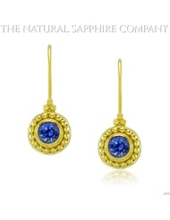 0.75ct. Natural Blue Sapphire Earrings.